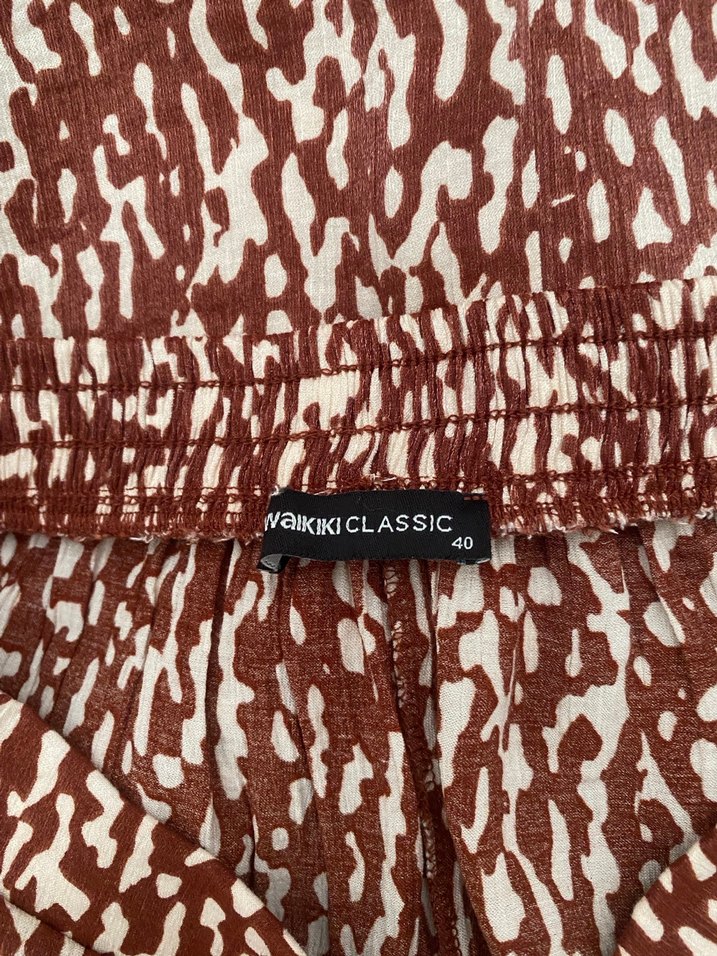 LCW Marka Yırtmaçlı Yazlık Etek - Görsel 4