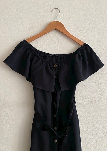 LCW Madonna Yaka Düğmeli Elbise - Görsel 2