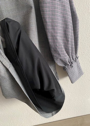 Gri Kareli Midi Kadın Elbise - Görsel 4