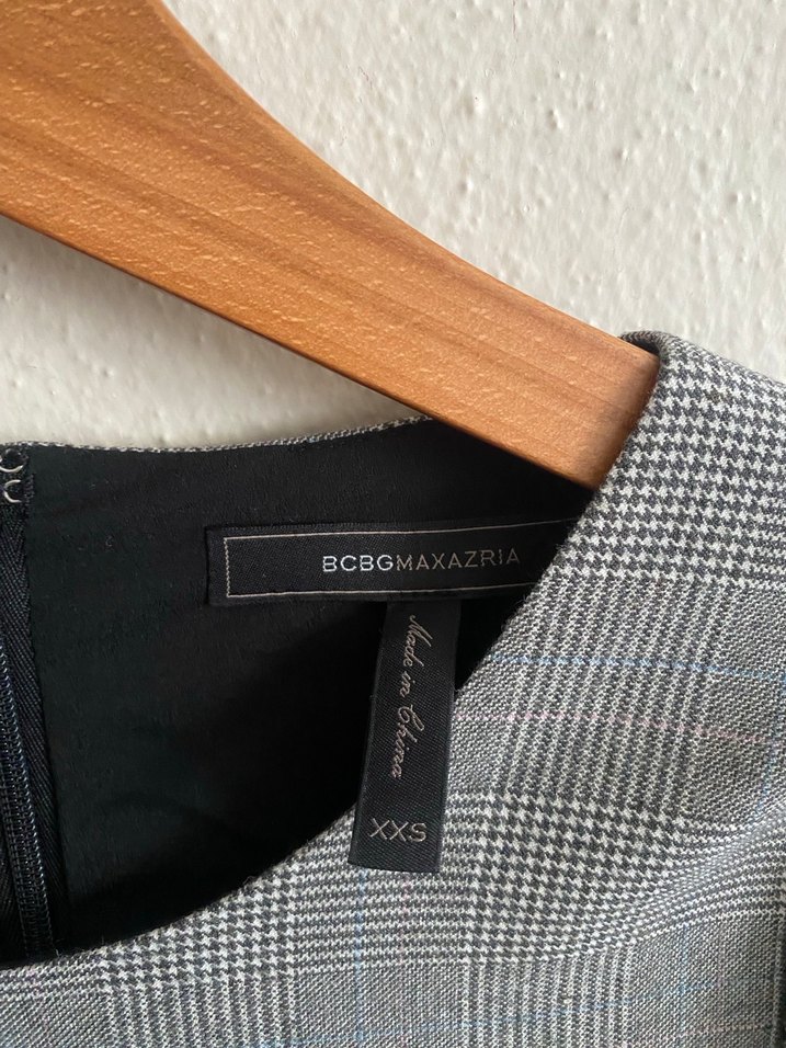 Gri Kareli Midi Kadın Elbise - Görsel 2