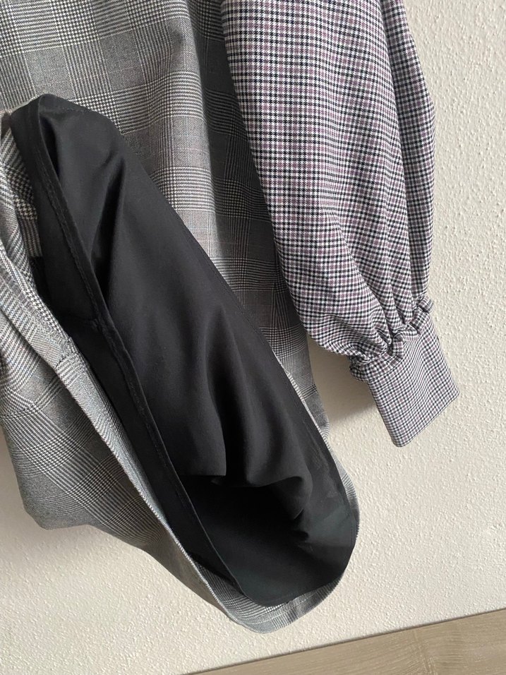 Gri Kareli Midi Kadın Elbise - Görsel 4