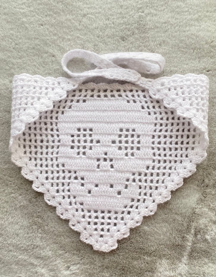 Beyaz Örgü Bandana - Görsel 2