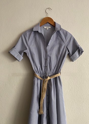 Koton Marka Çizgili Elbise - Görsel 2