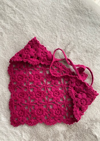 Motifli Örgü Bandana - Görsel 2