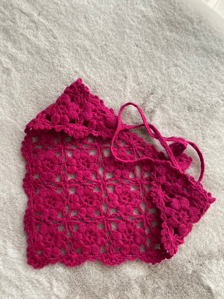 Motifli Örgü Bandana - Görsel 2