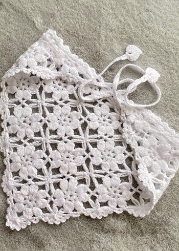 Motifli Örgü Bandana - Görsel 2