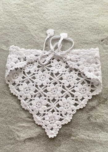 Motifli Örgü Bandana - Görsel 4