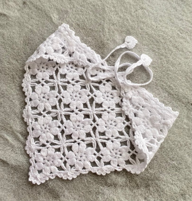 Motifli Örgü Bandana - Görsel 2