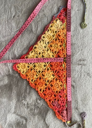 Motifli Örgü Bandana - Görsel 2