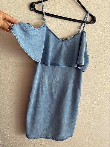 xl Beden mavi Renk LCW Yazlık Kot Elbise