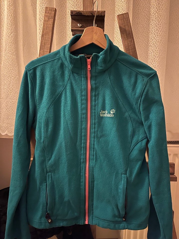 Turkuaz Fermuarlı Jack Wolfskin Polar Hırka - Görsel 2