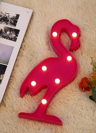 Flamingo Özel Tasarım Led Işıklı Gece Lambası 