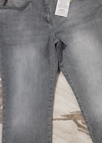 Frau Made in italy Gri Kadın Kot Pantolon - Kemerli, Normal Boy