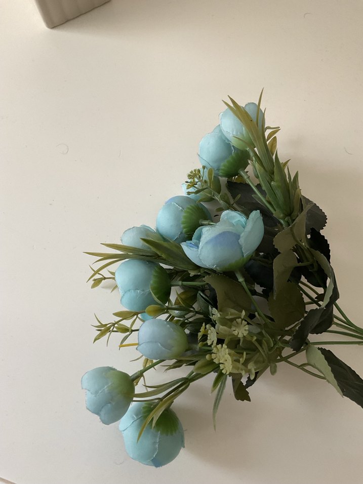 Pastel Turkuaz Yapay Çiçekler - Görsel 3