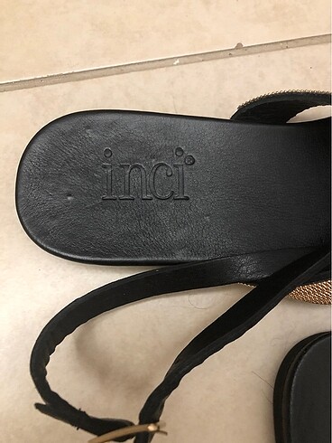 inci Hakiki deri sandalet