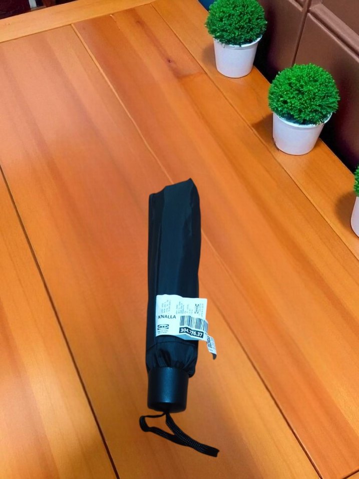 İKEA KNALLA   şemsiye, siyah, katlanabilir - Görsel 4