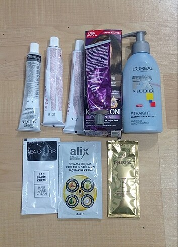 saç boyaları toplu olarak 
L'Oreal saç düzleştirici 
işaretli ye - Görsel 2