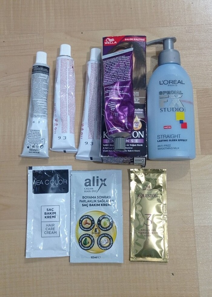 saç boyaları toplu olarak 
L'Oreal saç düzleştirici 
işaretli ye - Görsel 2