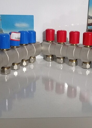 Diğer aqua lüks 1'' İç Dişli Kendinden Vanalı 7 li Kollektör Kendinden