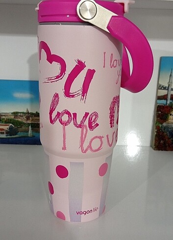 Vagonlife Tumbler Cup 0.89/30oz Pipetli/Rahat İçim Vakumlu Pasla