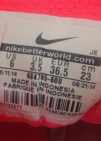 Nike Nike Bayan Ayakkabı 36.5 Numara Yırtık sökük leke açılma yoktur