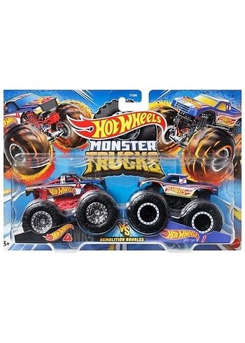 HOT WHEELS Monster Trucks Fyj64 Demolition Doubles İkili Metal