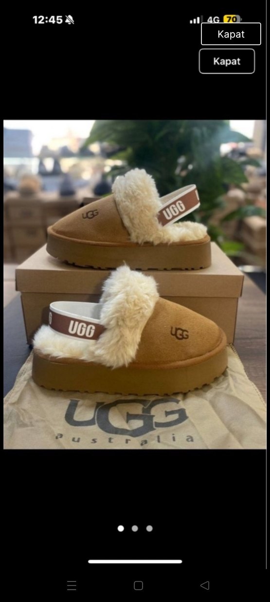 Kürklü Taba boy ugg terlik özel ilan - Görsel 2