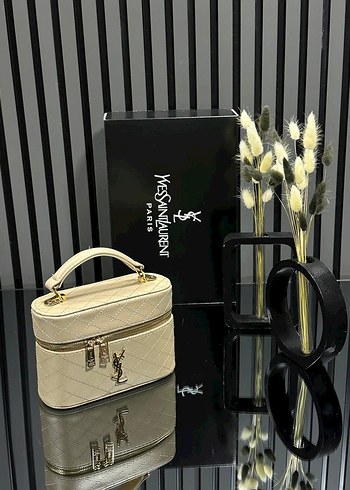 Yves Saint Laurent Bej Gri Süet Kadın Çanta - Görsel 2