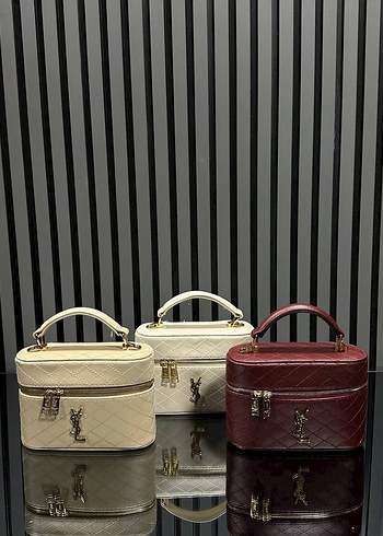 Yves Saint Laurent Bej Gri Süet Kadın Çanta - Görsel 11