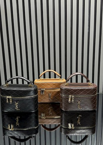 Yves Saint Laurent Bej Gri Süet Kadın Çanta - Görsel 10