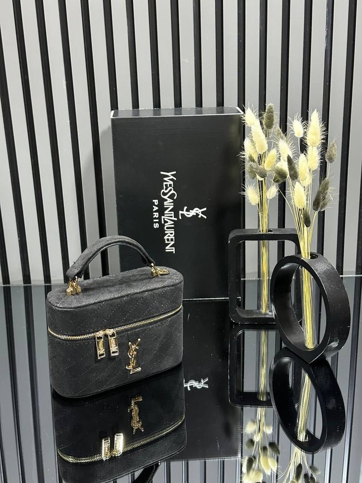 Yves Saint Laurent Bej Gri Süet Kadın Çanta - Görsel 3