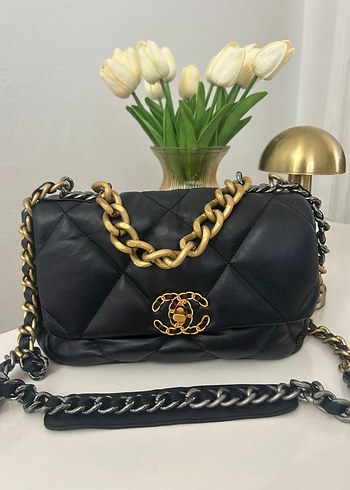 Zincir Detaylı Siyah Deri Kadın Çanta - Görsel 2