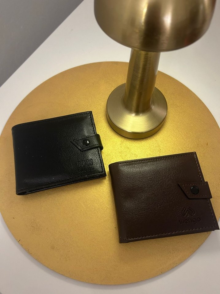 Siyah Deri Erkek Cüzdanı BOS İşlemeli - Görsel 3