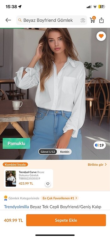 Milli boyfriend gömlek oversize beyaz