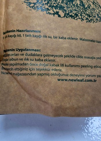 New Leaf Yeşil Kil Tozu maske - Görsel 2