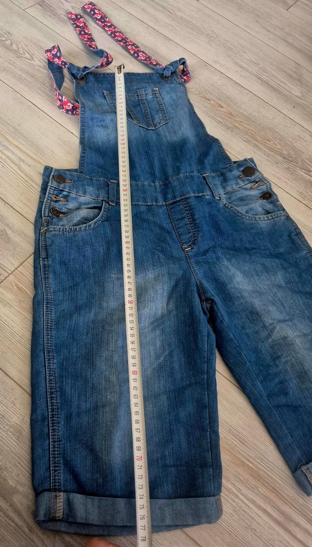 Kızlar için Bohem Tarzı Kot Tulum - Görsel 3