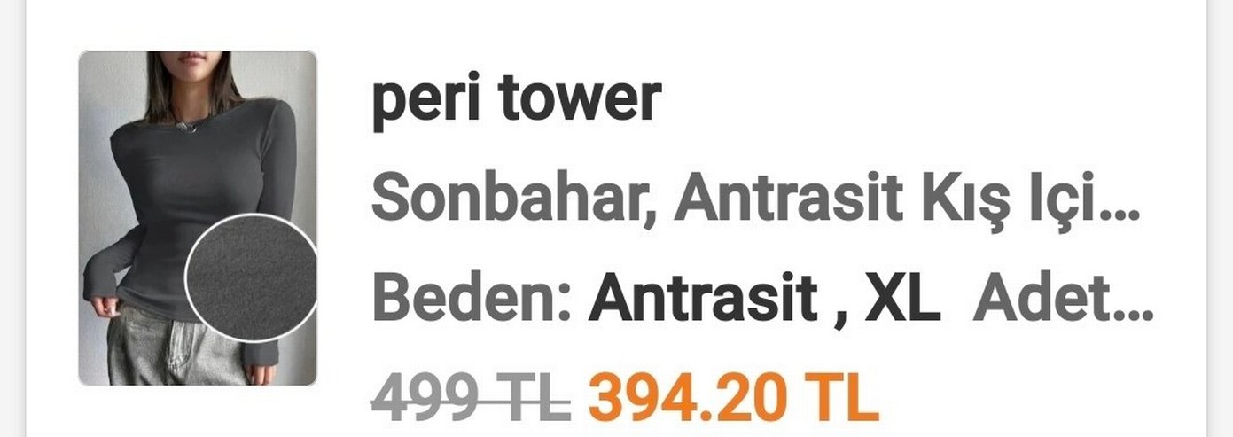 Gri Uzun Kollu Dar Kesim Kadın Bluz - Görsel 5