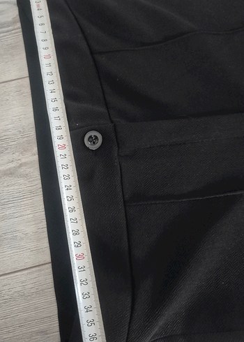 Siyah Kemerli Midi Kadın Kumaş Pantolon - Görsel 5