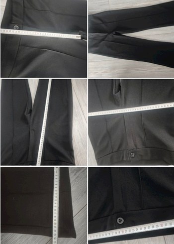 Siyah Kemerli Midi Kadın Kumaş Pantolon - Görsel 4