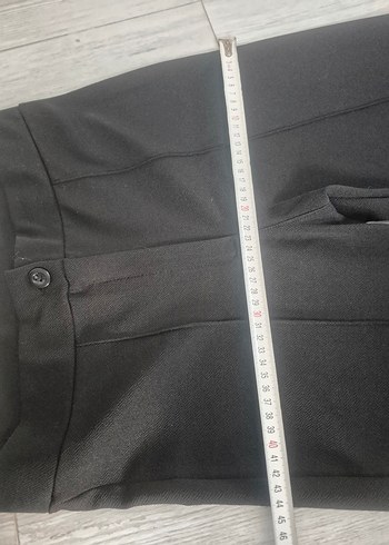 Siyah Kemerli Midi Kadın Kumaş Pantolon - Görsel 9