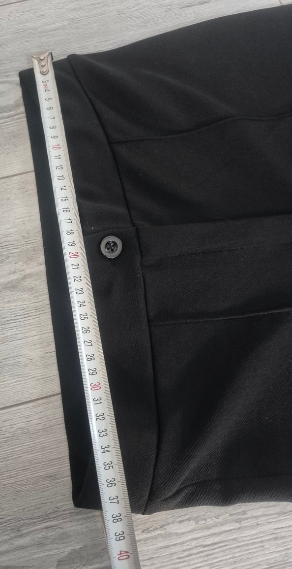 Siyah Kemerli Midi Kadın Kumaş Pantolon - Görsel 5