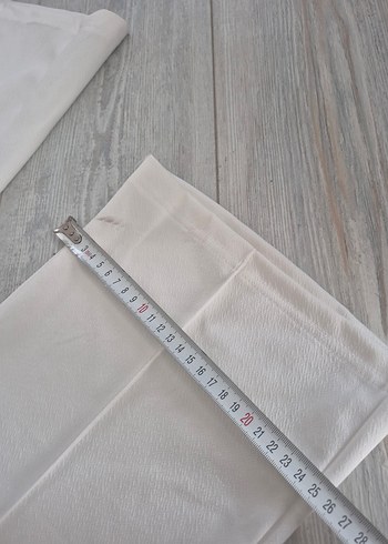 Beyaz Midi Kumaş Pantolon, Kemerli, Rahat Kesim - Görsel 6