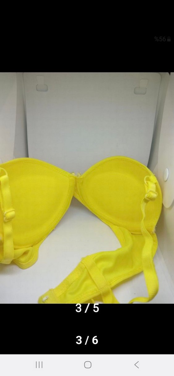 Sarı Minimalist Sütyen - Görsel 2