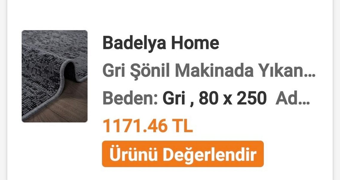 Gri Baskılı Çağdaş Halı - Görsel 3