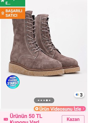 Kahverengi Süet Kadın Botları Blok Topuklu - Görsel 8