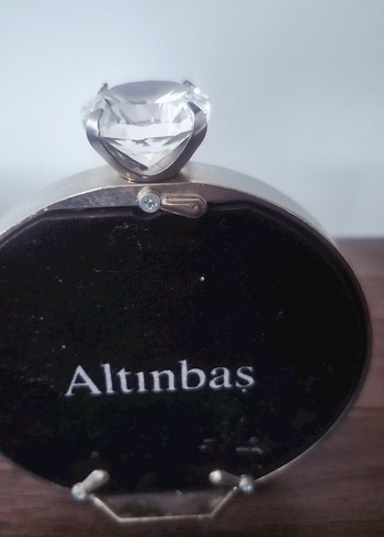 Pullu Baskılı Gri ve kristal boncuklu - Görsel 2