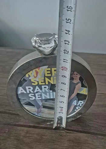 Pullu Baskılı Gri ve kristal boncuklu - Görsel 3