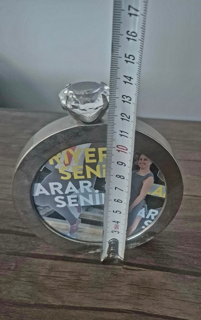 Pullu Baskılı Gri ve kristal boncuklu - Görsel 3