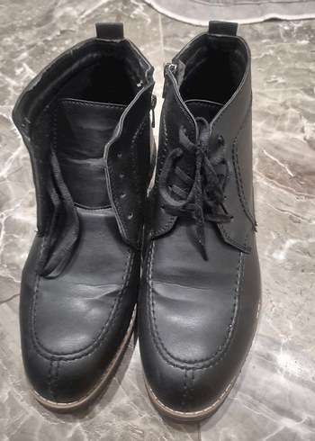 Erkek Siyah Minimalist Gotik Bot oldukca kalite saglam - Görsel 2