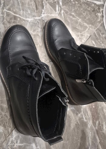 Erkek Siyah Minimalist Gotik Bot oldukca kalite saglam - Görsel 3